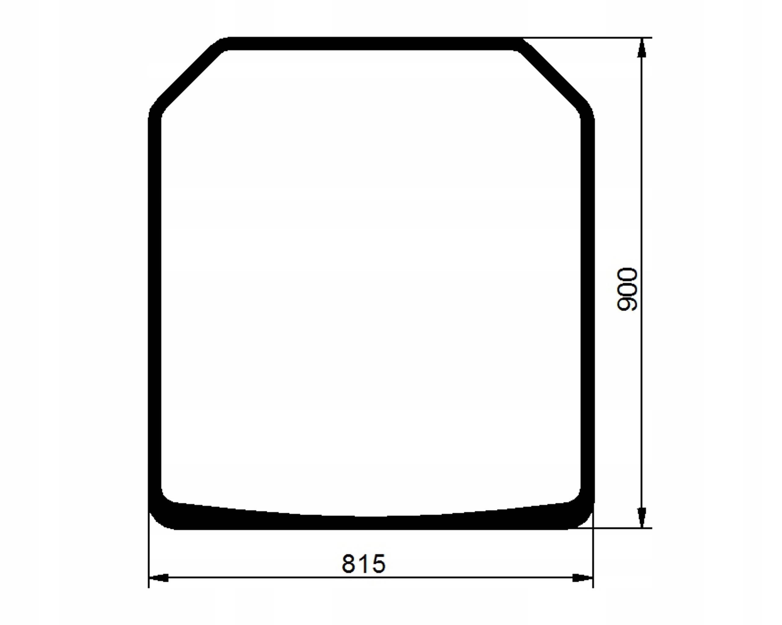 sklo teleskopický nakladač Jcb přední 827/80270