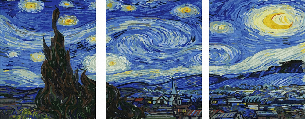 Obraz pro malování podle čísel iPicasso na rámu Triptych