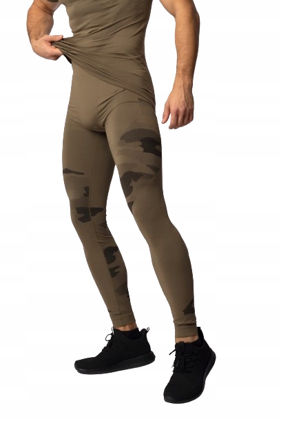 Spaio Legginsy termoaktywne camouflage Tactical kolor zielony r. M