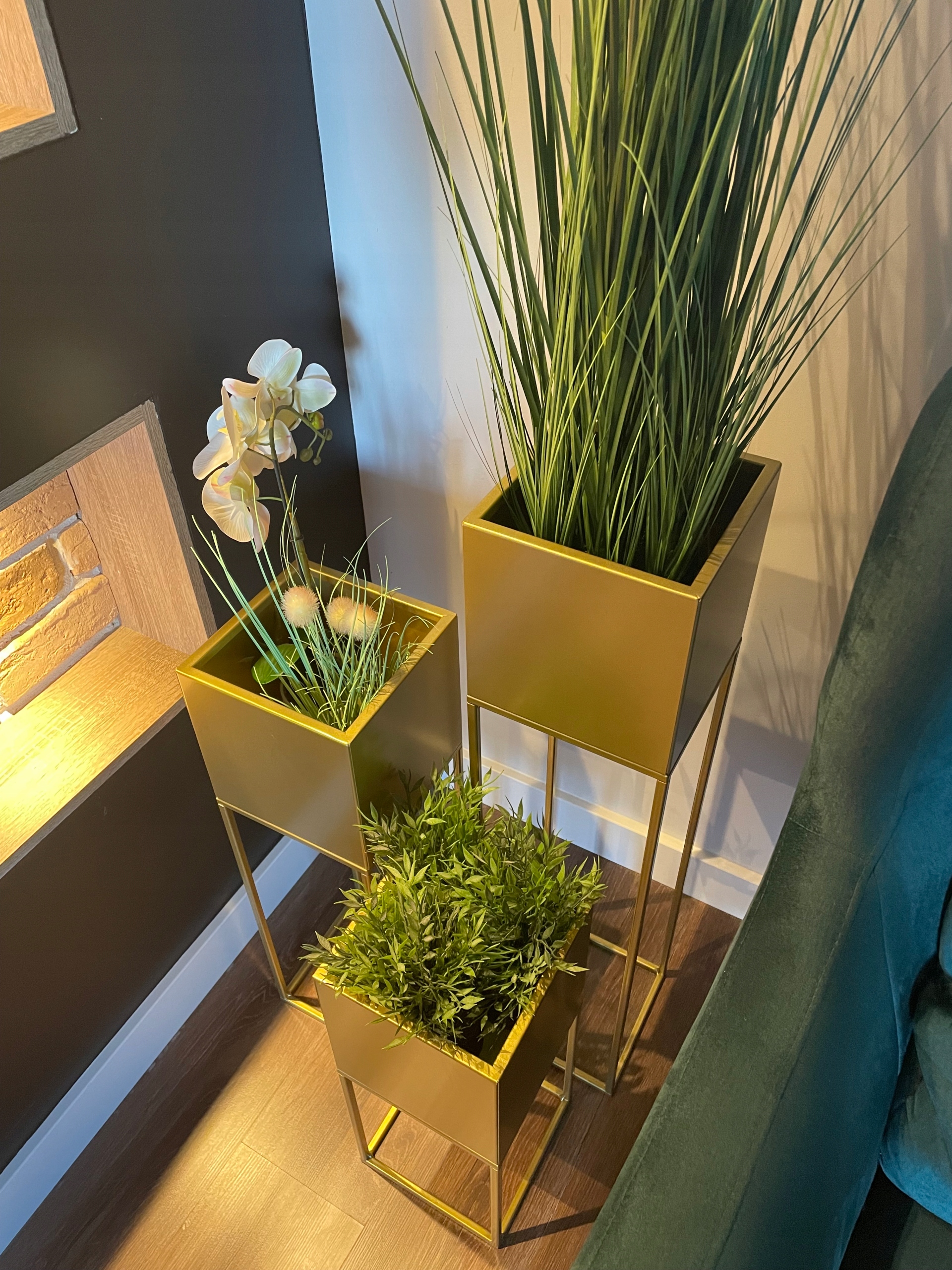 Osłonka Metal Doniczka Loft LORIENT GOLD L87cm YLD Marka inna