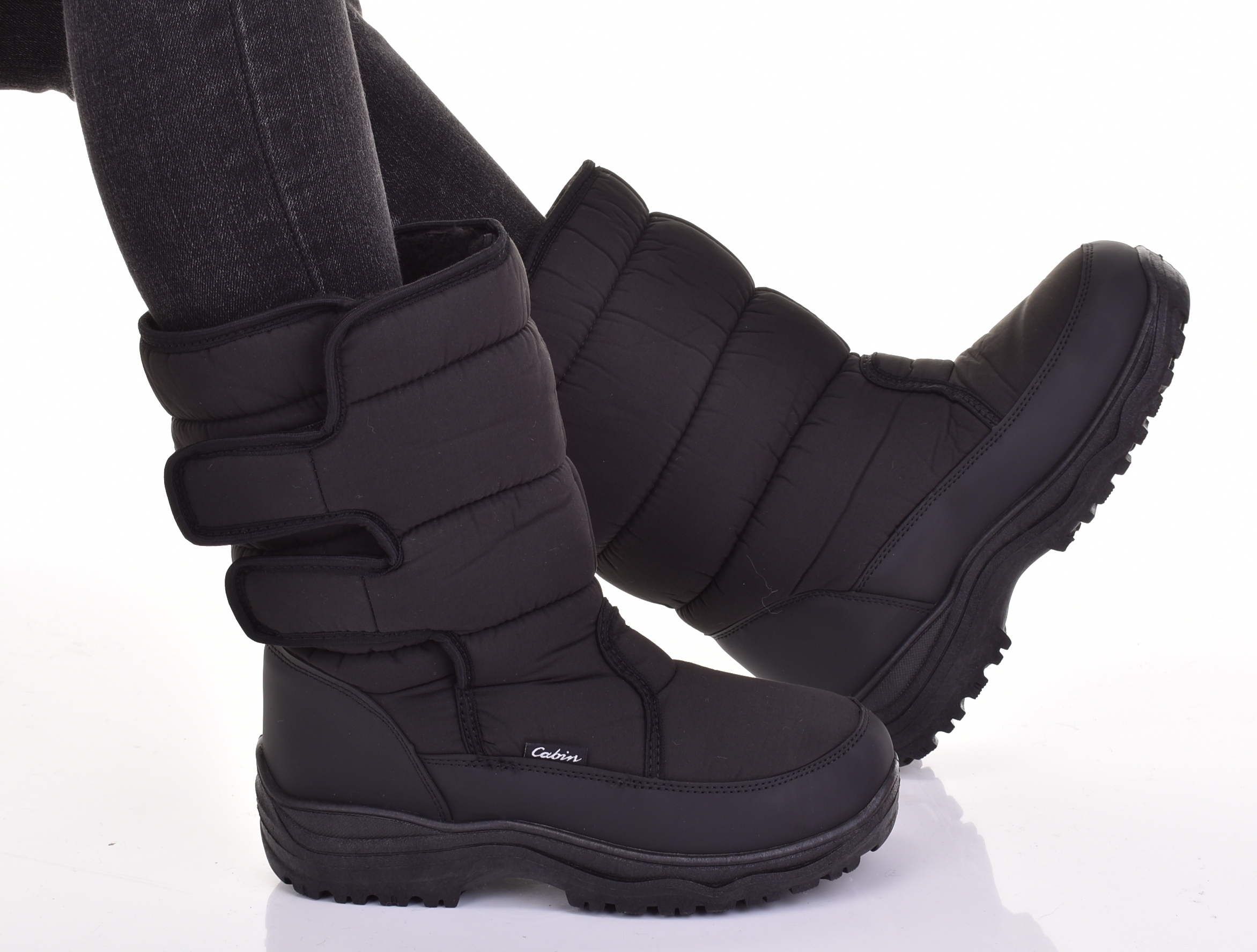 WYSOKIE ŚNIEGOWCE NA RZEPY DAMSKIE OCIEPLANE BUTY ZIMOWE CIEPŁE MODNE Rozmiar 39