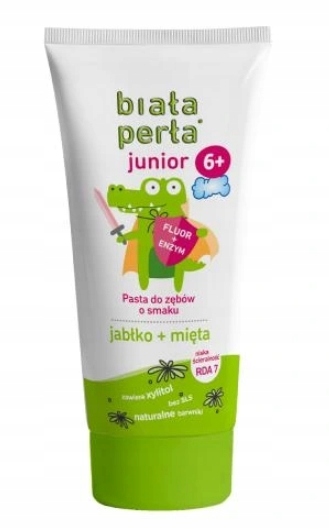 

Biała Perła Junior Pasta 6+ jabłko-mięta 75 ml
