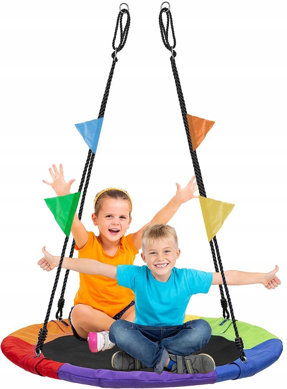 Záhradná hojdačka Bocianie Gniazdo XL, 100 cm, 150 kg, viacfarebná, farebná