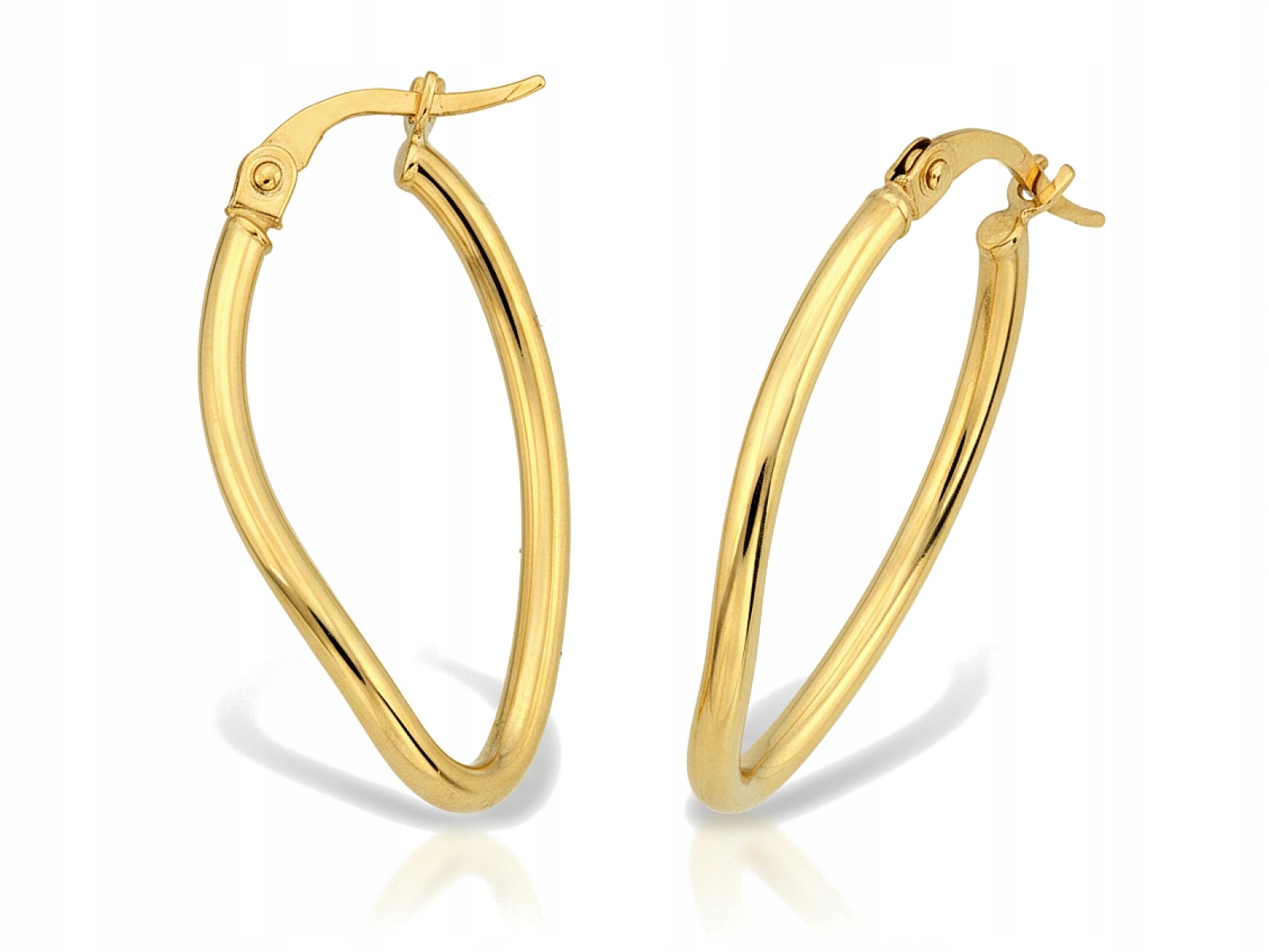 Náušnice Zlaté Pro Ženu 585 kola dámské oválné moderní