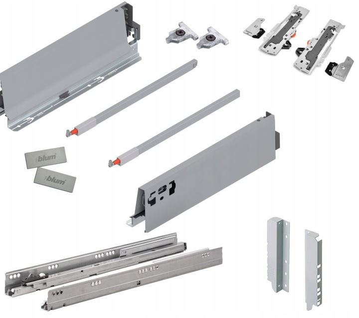 TANDEMBOX ANTARO TIP-ON 450 WYSOKA D SZARA,BLUM