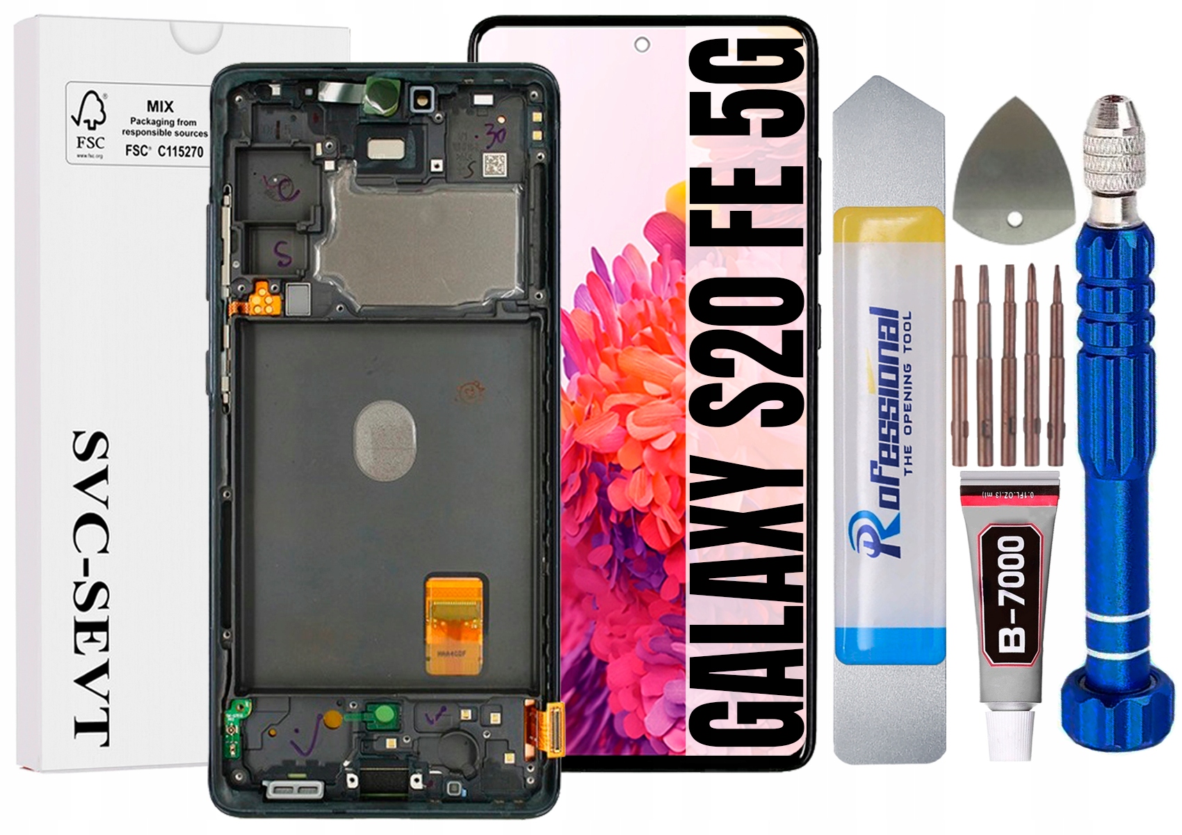 Displej Pro Samsung Galaxy S20 Fe 5G G781 Originální Displej Rámeček Granátový