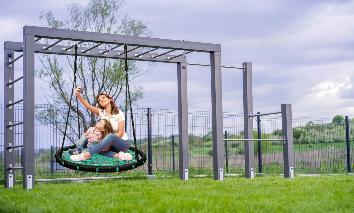 HUŚTAWKA BOCIANIE GNIAZDO 120cm do 150kg MOCNA Z grubych lin Marka Fillo