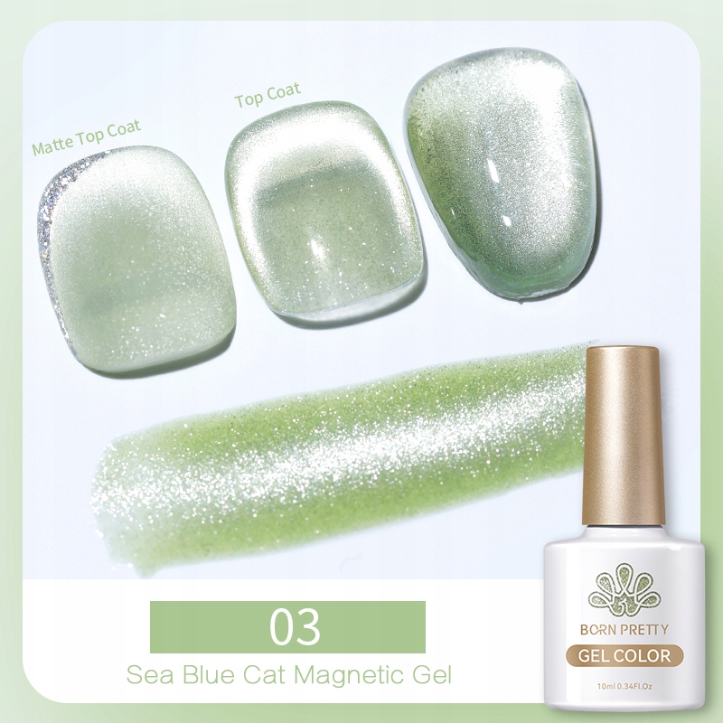 BORN PRETTY - Sea Blue Cat Eye - LAKIER MAGNETYCZNY / KOCIE OKO - 03 Marka Born Pretty