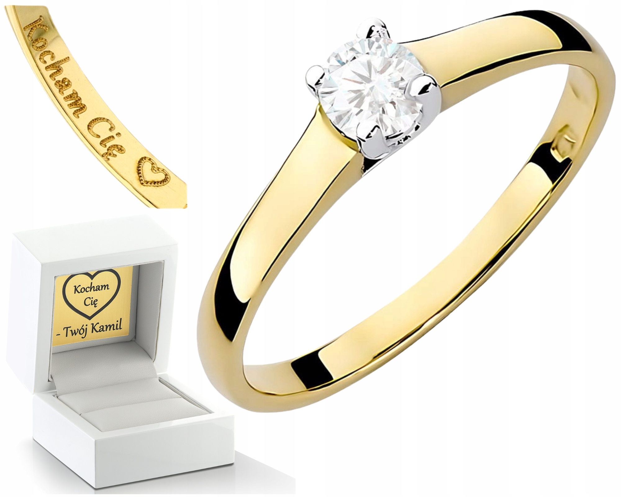 Zlatý Prstýnek Diamant Lab Jako Dárek Pro Ženu