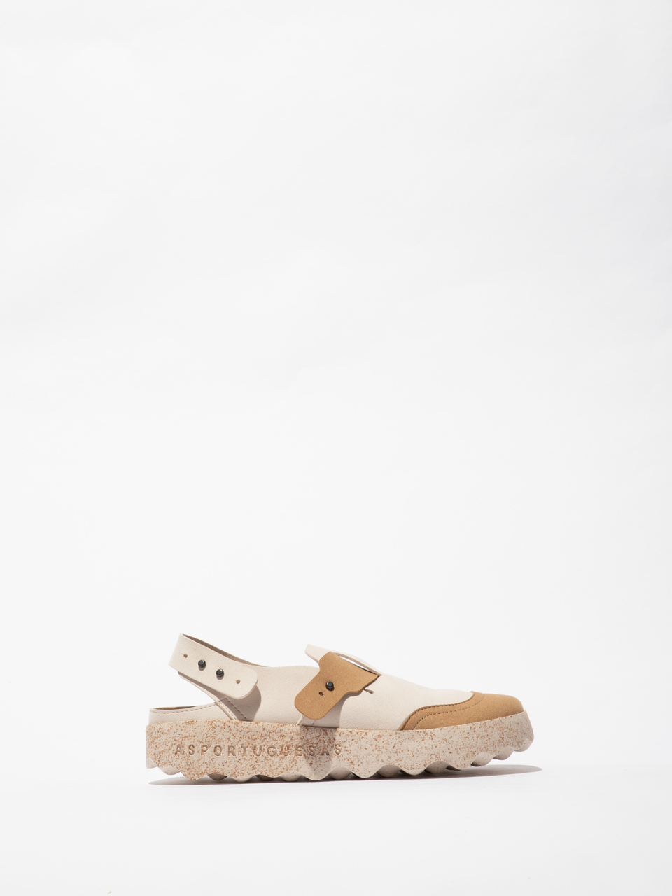 Asportuguesas Dámske šľapky Cute L Eco Suede Offwhite 36