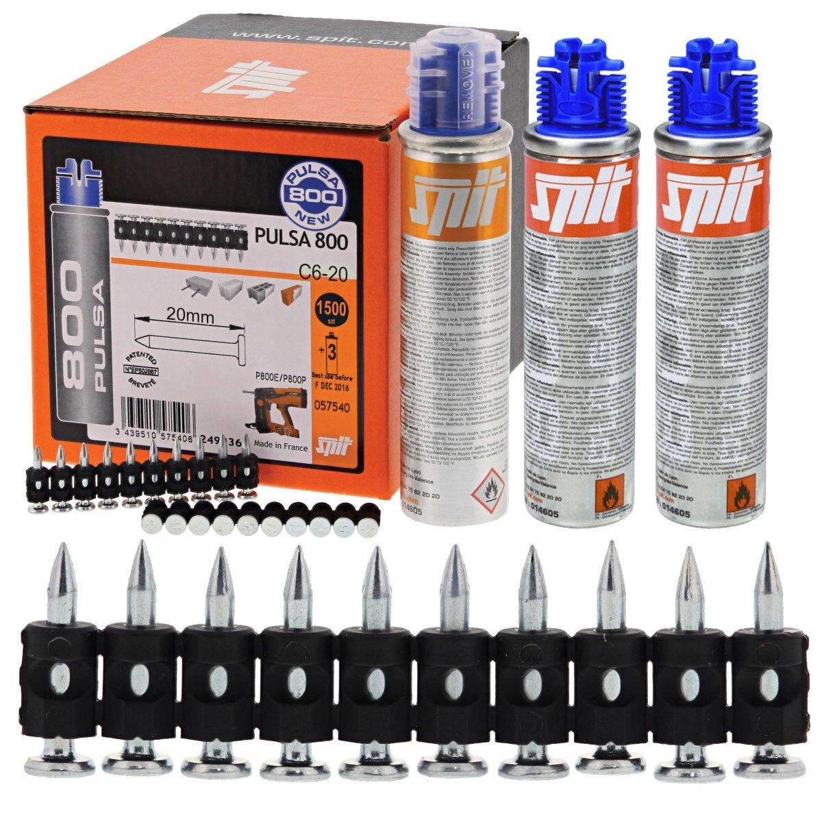 Hřebíky C6 20mm 1500ks+3xPlyn na betonu