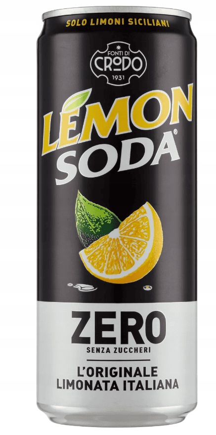 Levně Italský sycený nápoj Citronový Lemon Soda Zero 24x330 ml