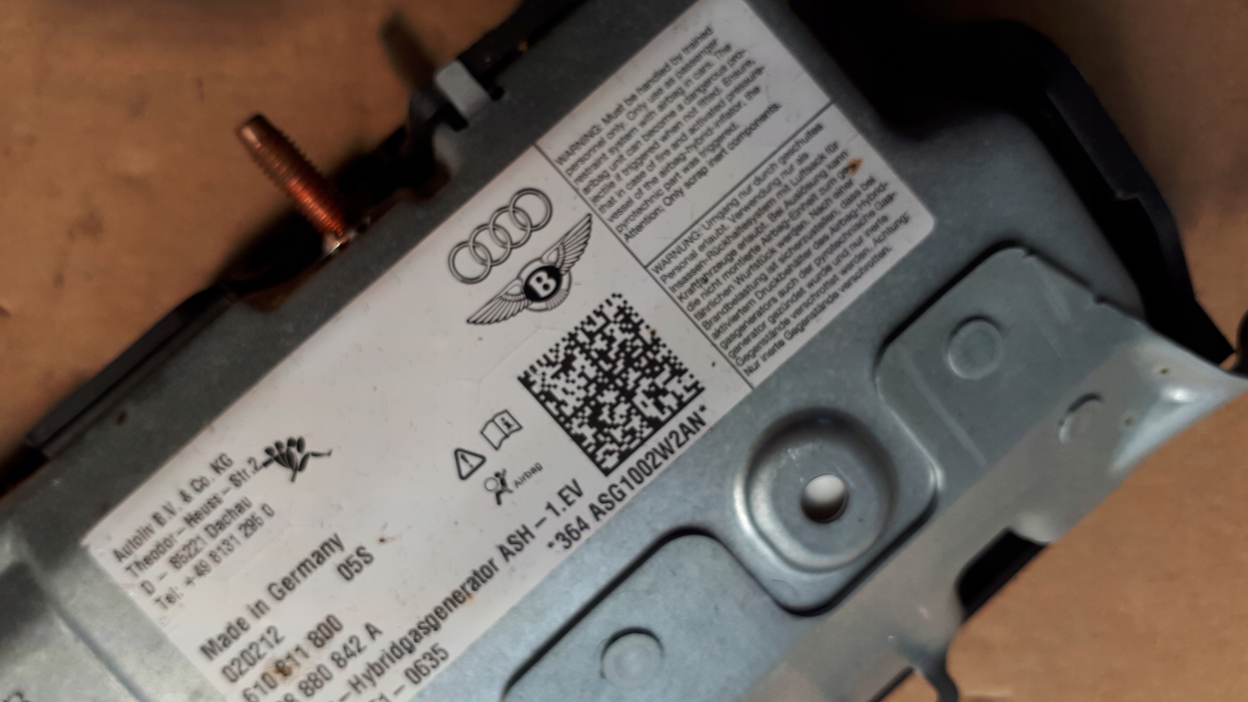 A6 C7 4G knee airbag right 4G8880842A A7 4G