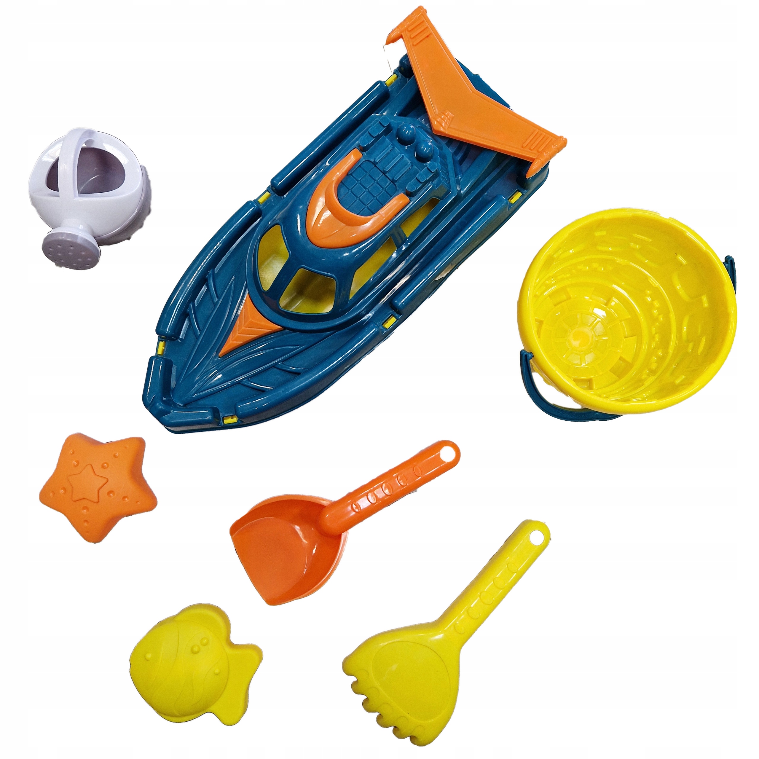 ZESTAW DO PIASKU XXL PIASKOWNICY PLAŻA BASEN MOTORÓWKA FOREMKI WIADERKO 7w1