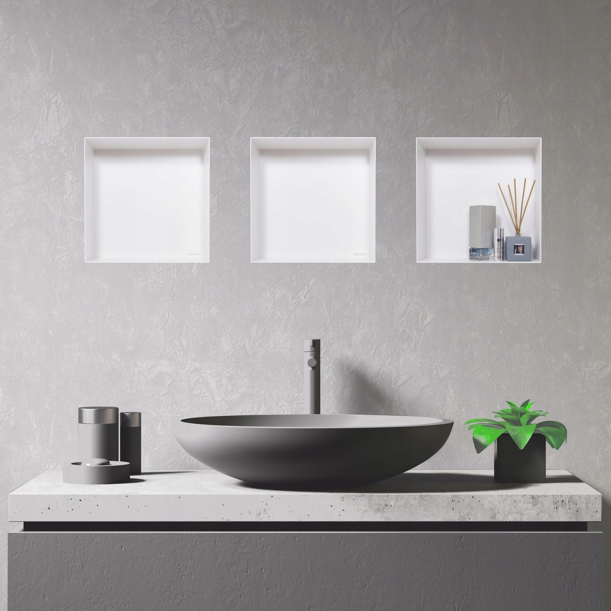 BALNEO PÓŁKA WNĘKOWA WALL BOX ONE 60x30x7 BIAŁA
