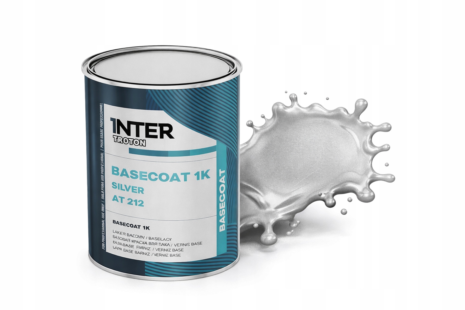 Lakier bazowy 1K srebrny mat AT217 Troton 1L bardzo drobne ziarno