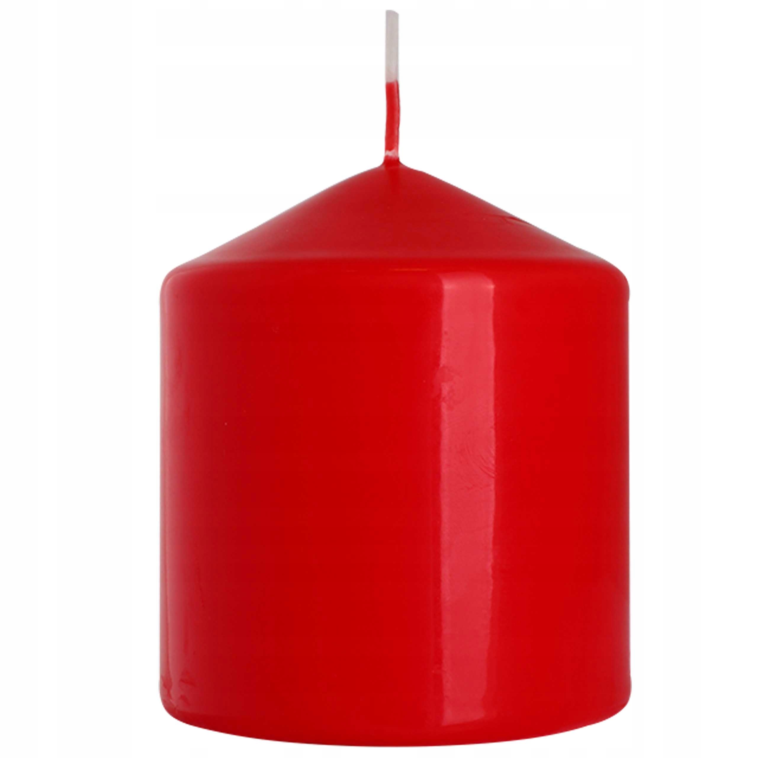 

Świeca walec czerwona 80/90 czerwony święta stroik