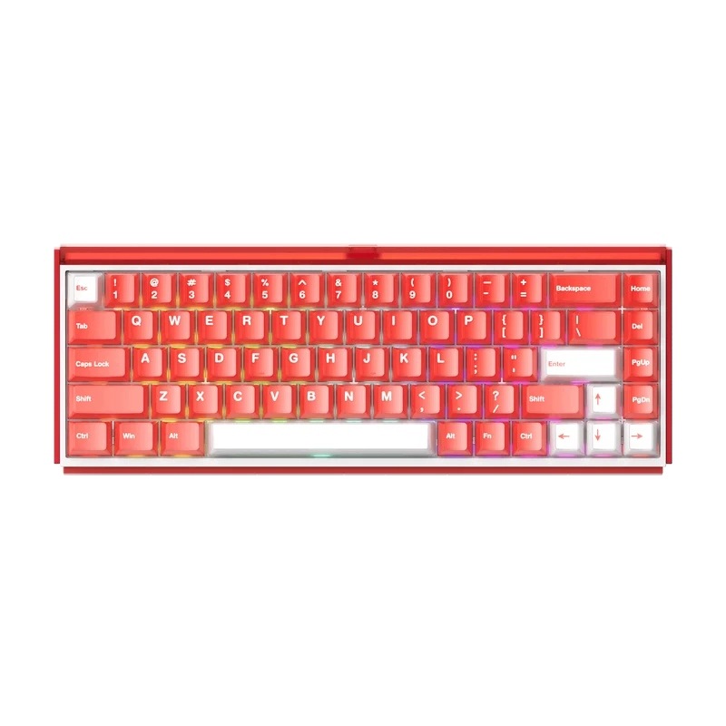 Akko Ray68 He Bílo-červená Bezdrátová s Bluetooth Gaming 65% 8k Hz