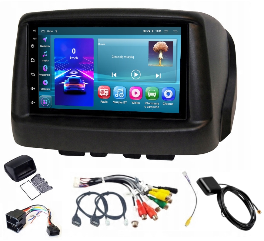 Autorádio 2 Din Fiat Doblo 2002-2017 Android Rds Carplay Wifi Usb 2GB 64GB