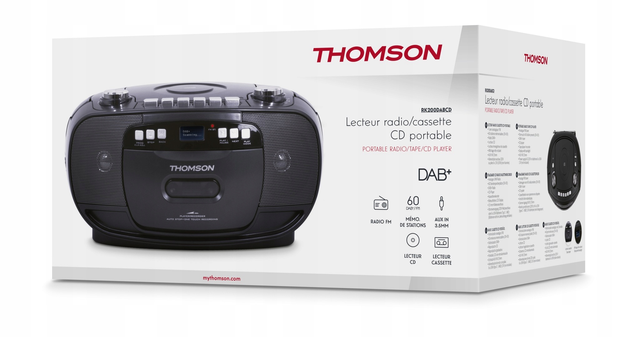 Thomson Radiopřehrávač Dab+ Fm CD RK200DABCD černý