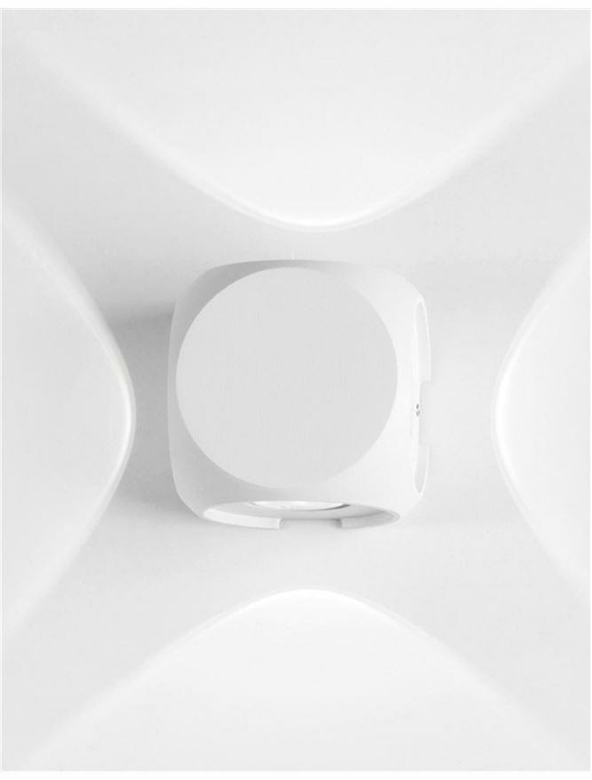 Nova Luce venkovní nástěnné svítidlo Zari bílý hliník a sklo Osram Led 4x1W