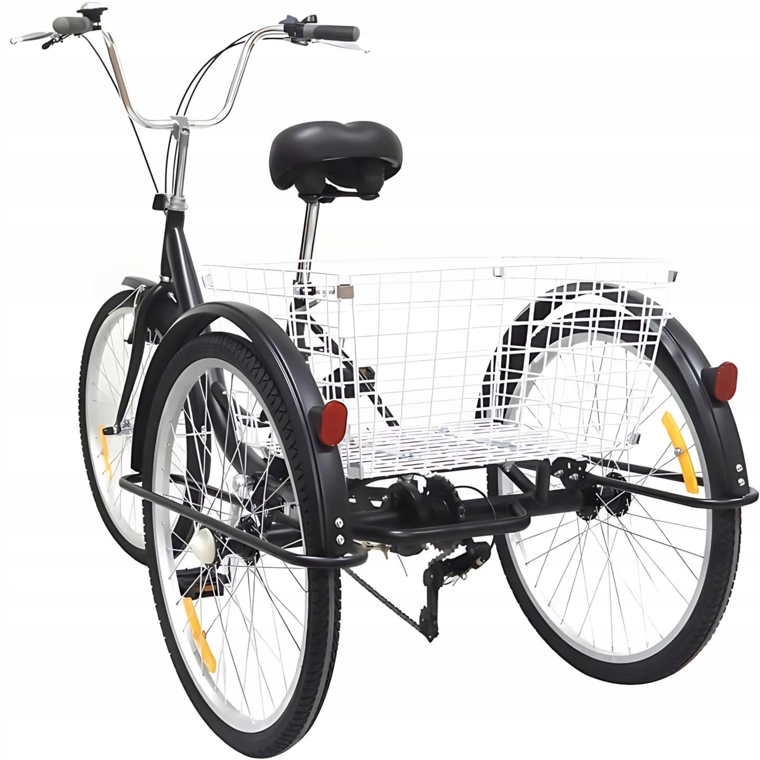 ROWER TRÓJKOŁOWY AEON TRIKE 24" DLA DOROSŁYCH KOSZYK ŚWIATŁO 7 BIEGÓW Materiał ramy stal