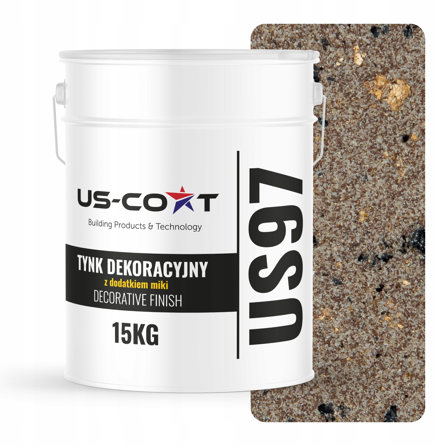 Mozaiková Omítka Jemnozrnná Univerzální Se Třpytkami 15 Kg Barva D814