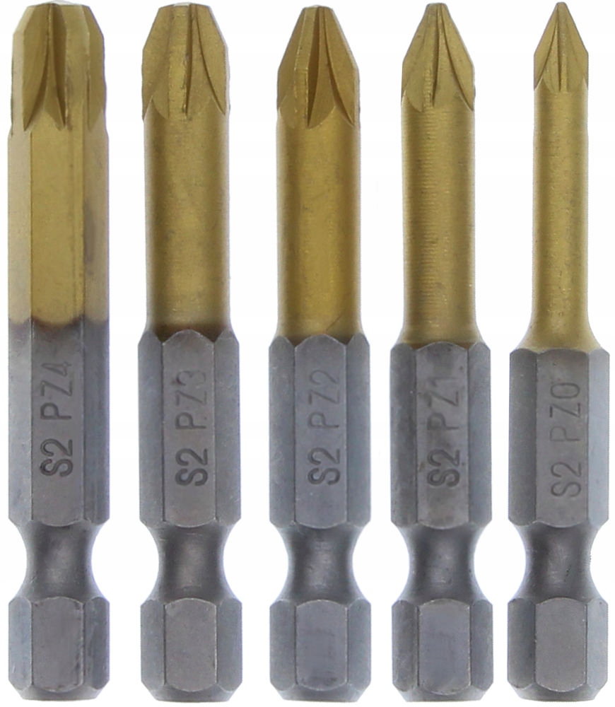 

5 szt Bity Końcówki do Wkrętarki S2 1/4 Pz Magnes