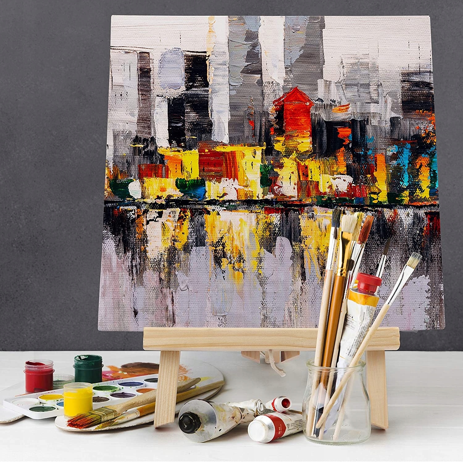 SZTALUGA DREWNIANA STOŁOWA 39cm + PŁÓTNO MALARSKIE Płeć chłopcy dziewczynki