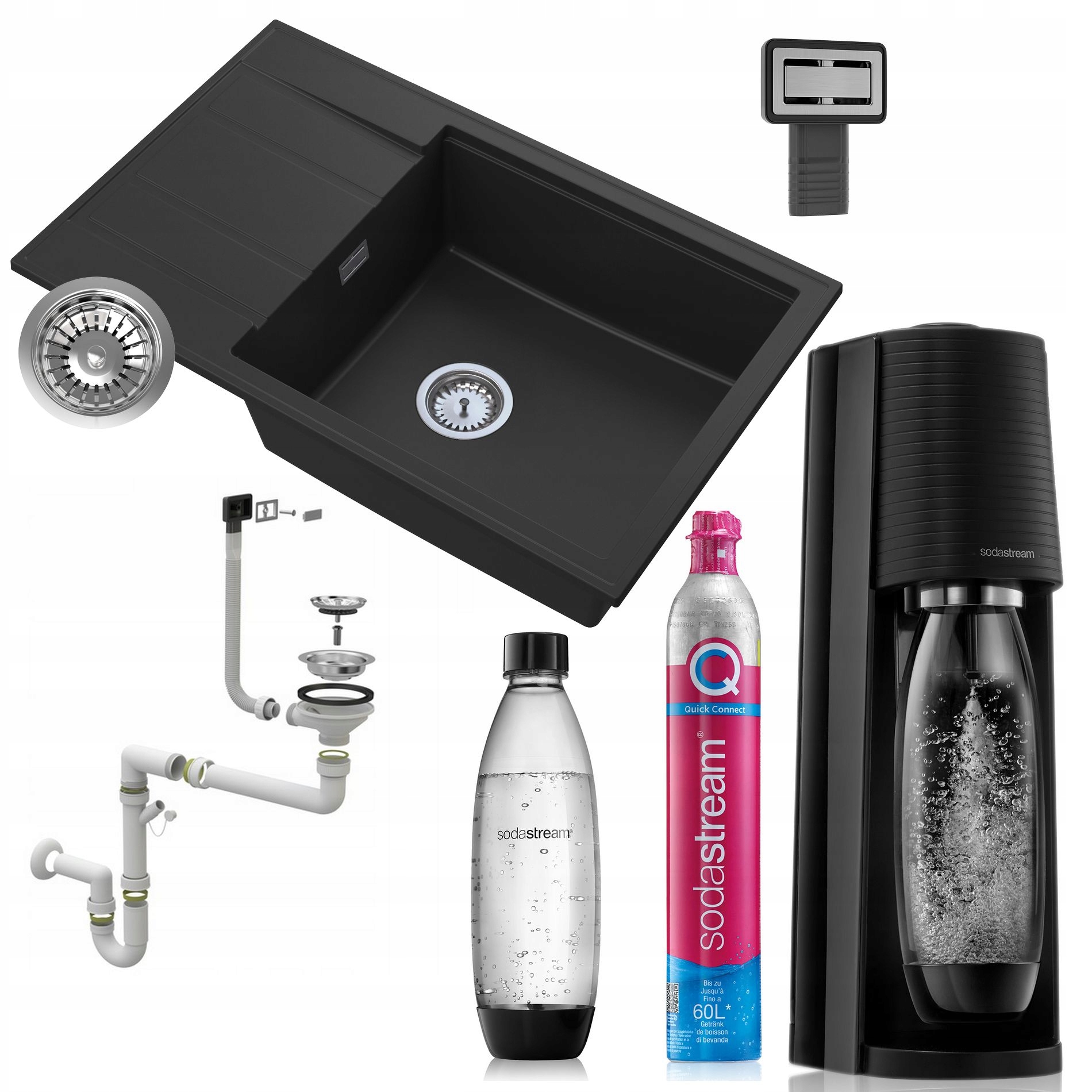 Granitový dřez Louis SodaStream Terra