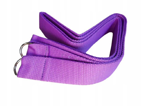 Pasek do jogi 185 x 3,1 cm fioletowy