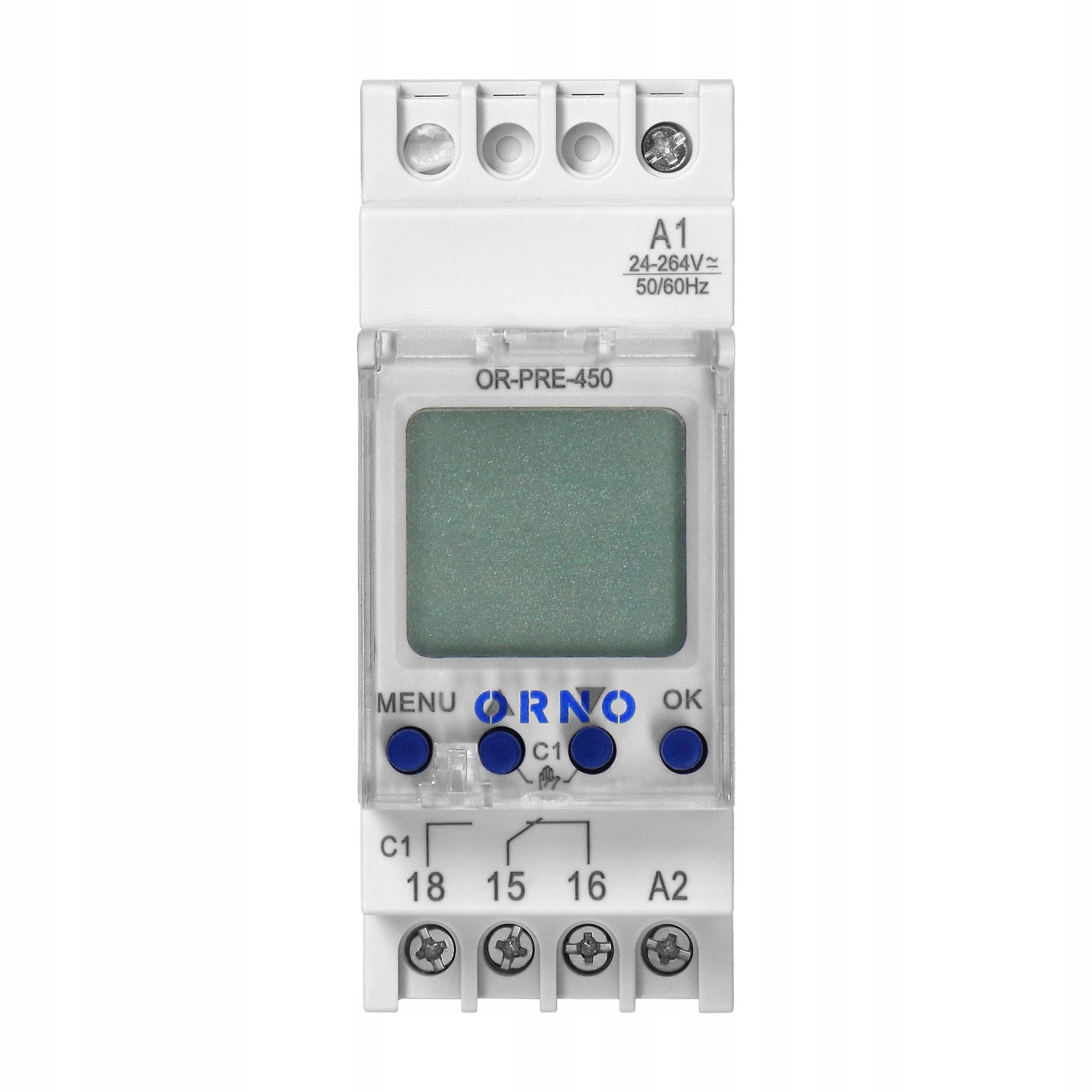 ORNO Timer Elektroniczny Programator Astronomiczny Czasowy LCD na Szynę DIN Stan opakowania oryginalne