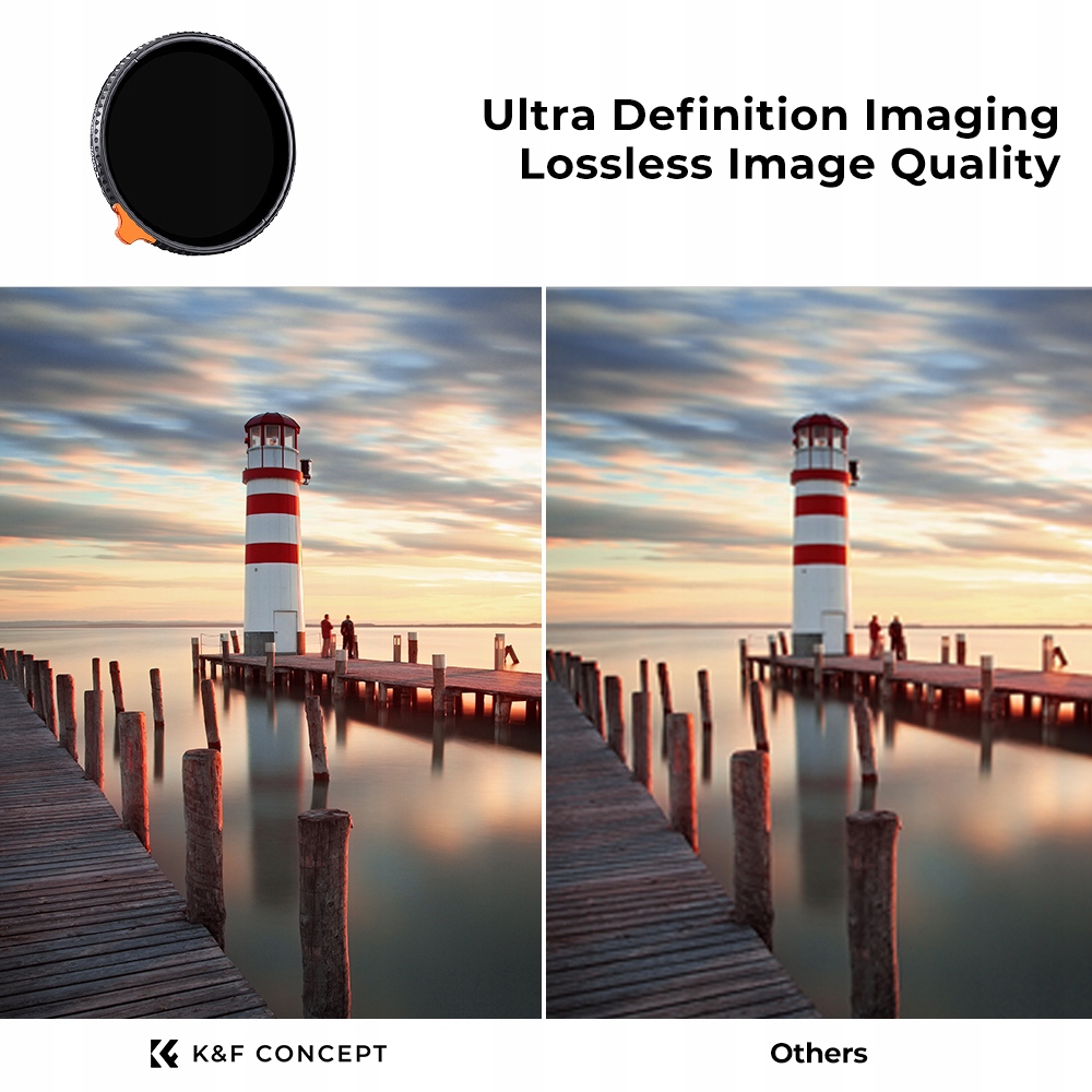 Filtr 52mm Szary Regulowany ND2-ND400 Nano X K&F Model Fader ND2-ND400 Nano-X 8k
