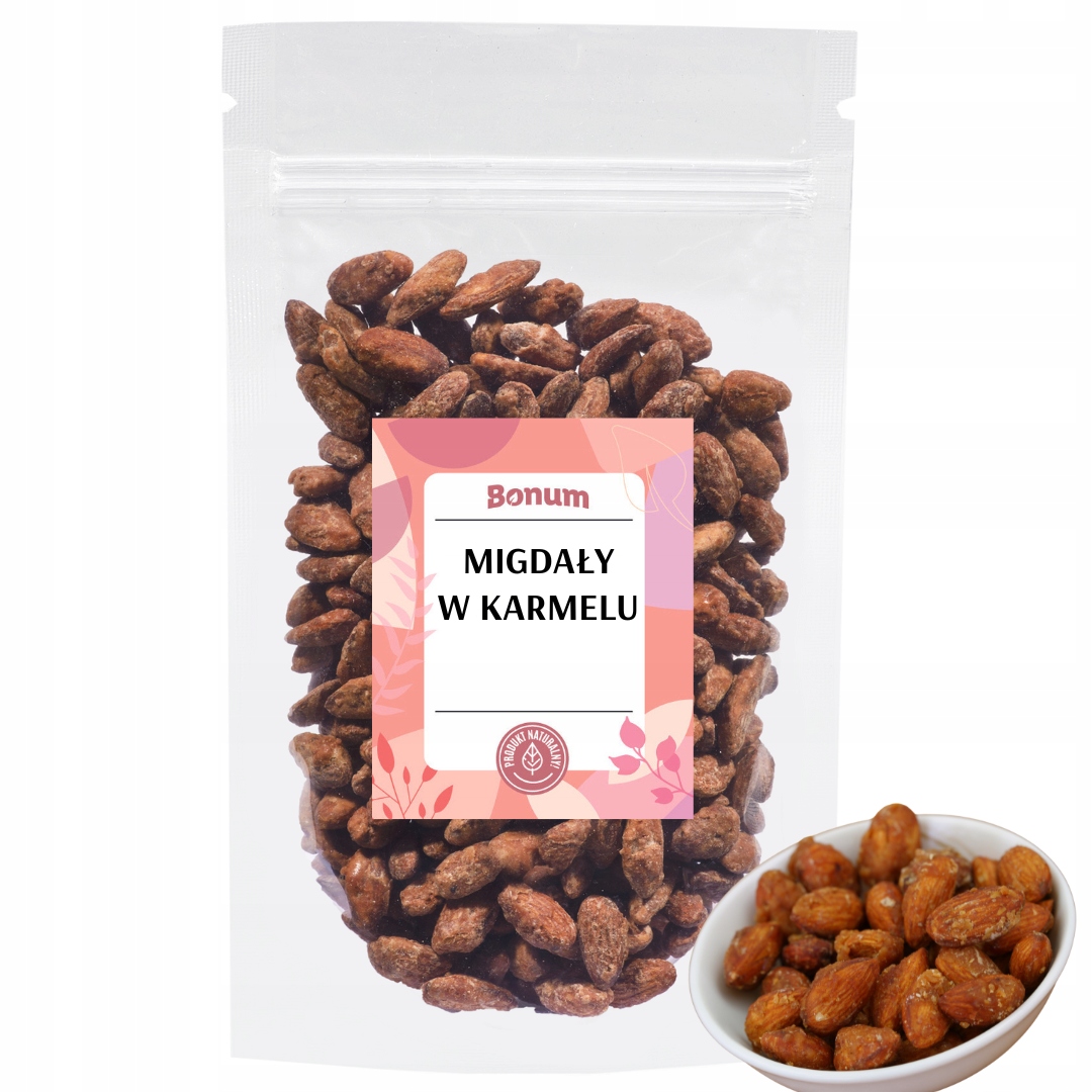 Levně Karamelové mandle, přírodní Čerstvé ovocné svačinka , Čerstvé, lahodné 1kg Bonum