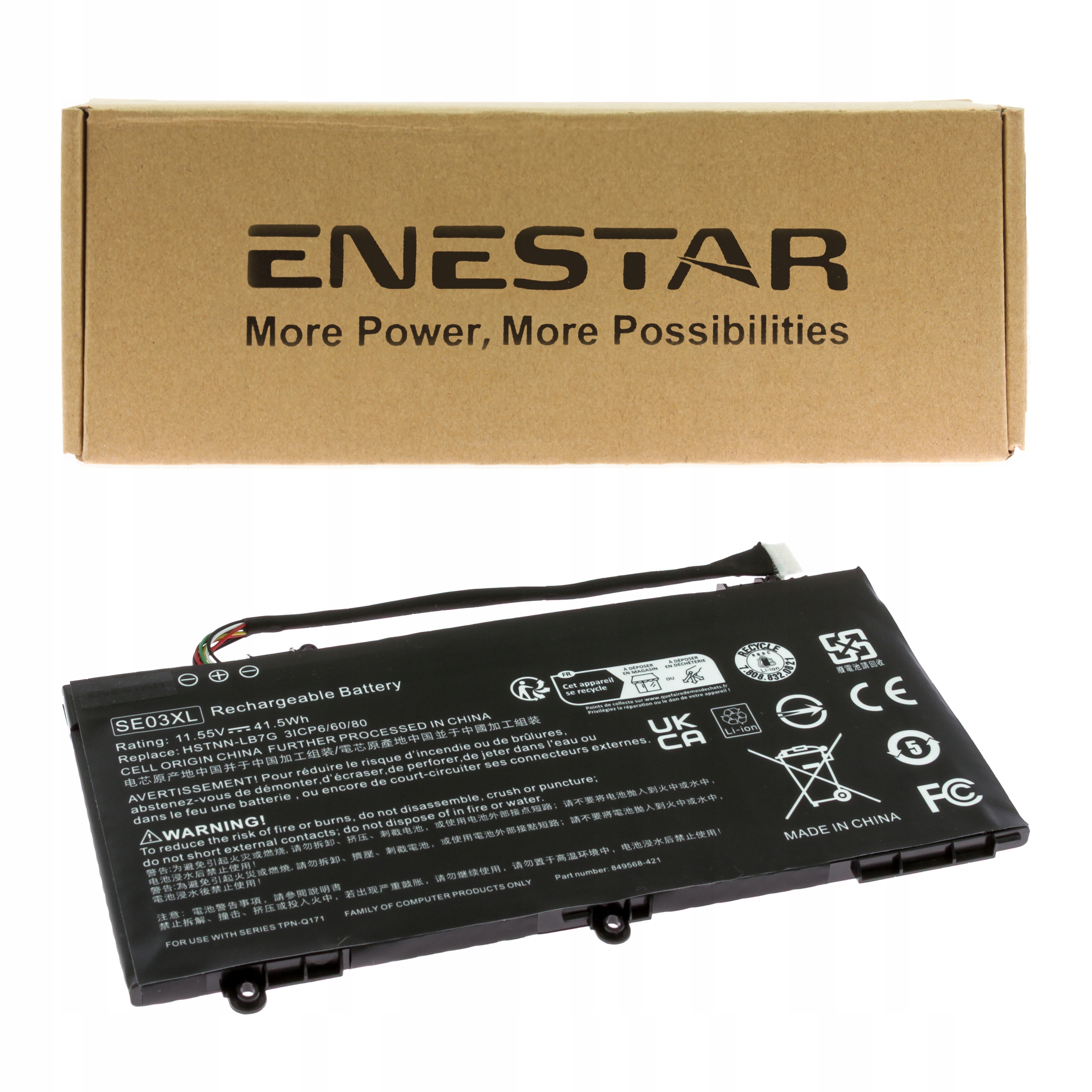 Prémiová baterie pro Hp 849908-850 SE03XL TPN-Q171 Pavilion 14-AL101NF