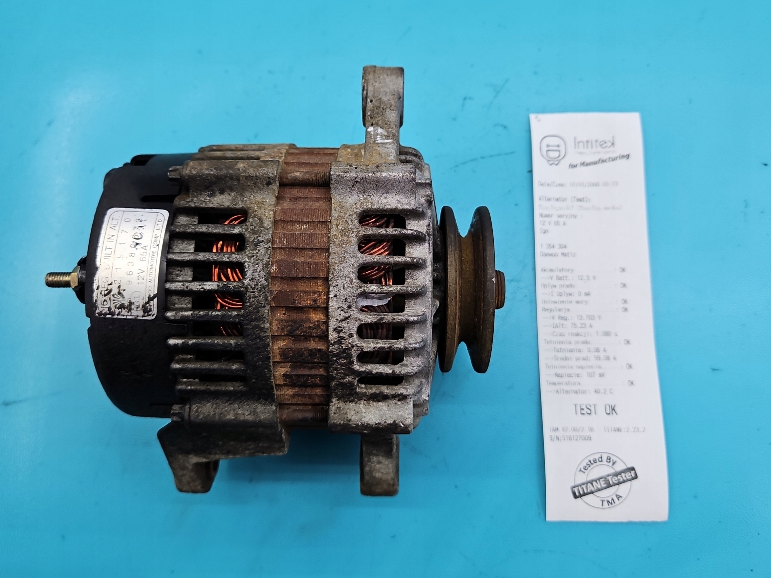 TEST ALTERNATOR DAEWOO MATIZ 0.8 WIEL