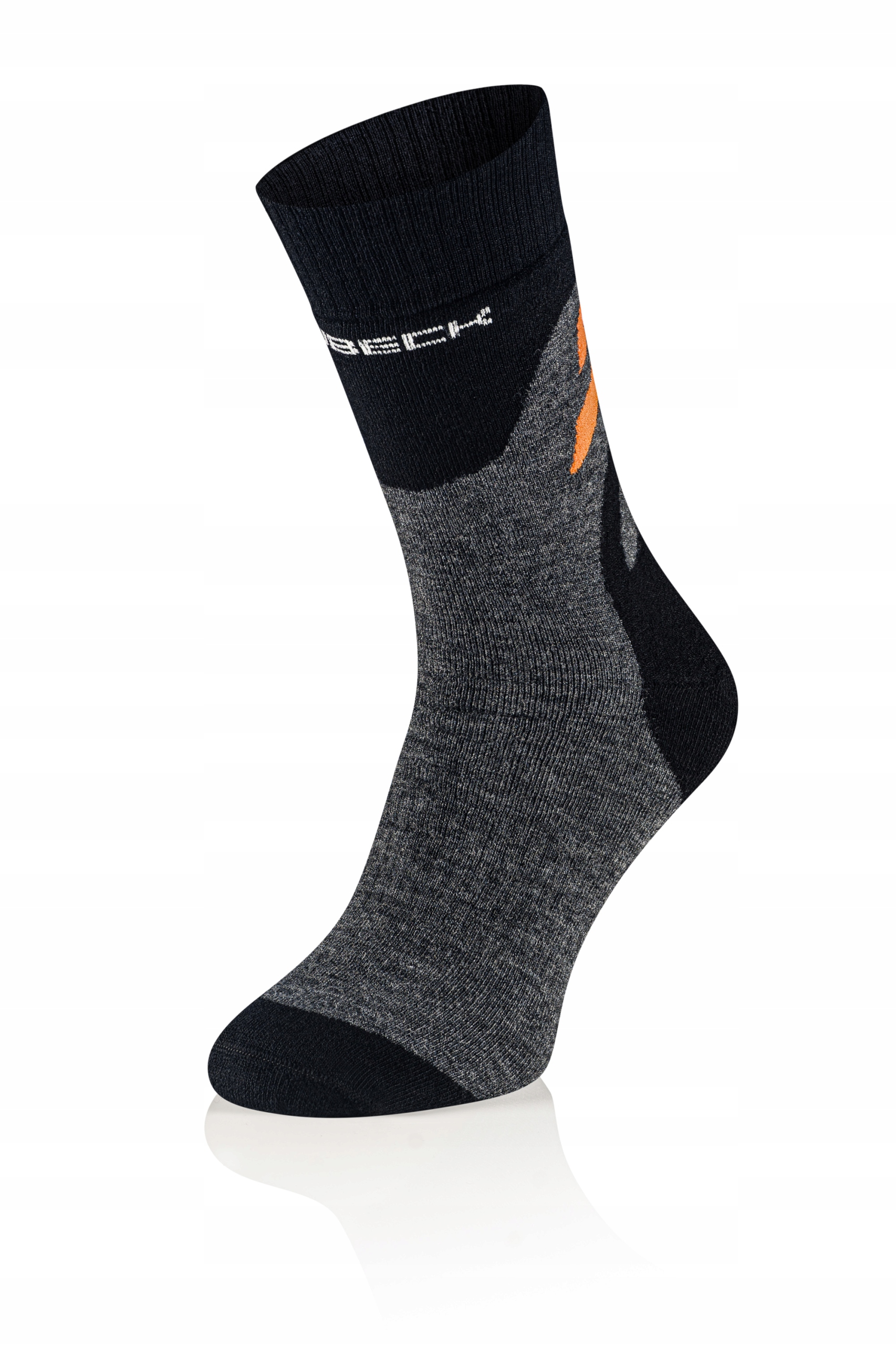 Brubeck Skarpety Trekking Merino Męskie Grafit/pomarańczowy 42-44