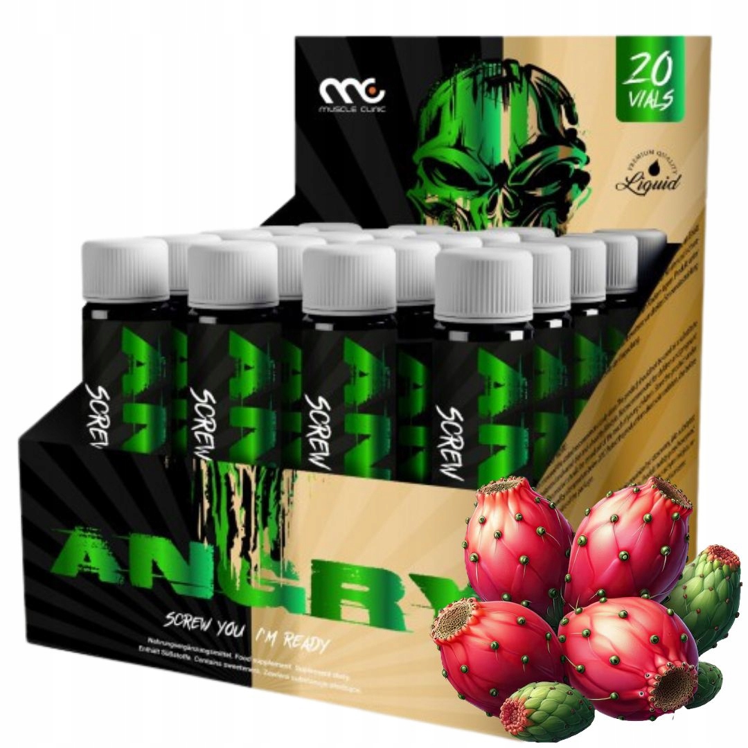 Muscle Clinic Angry 20 ampulí 25 ml pre-workout předtréninkovka shot