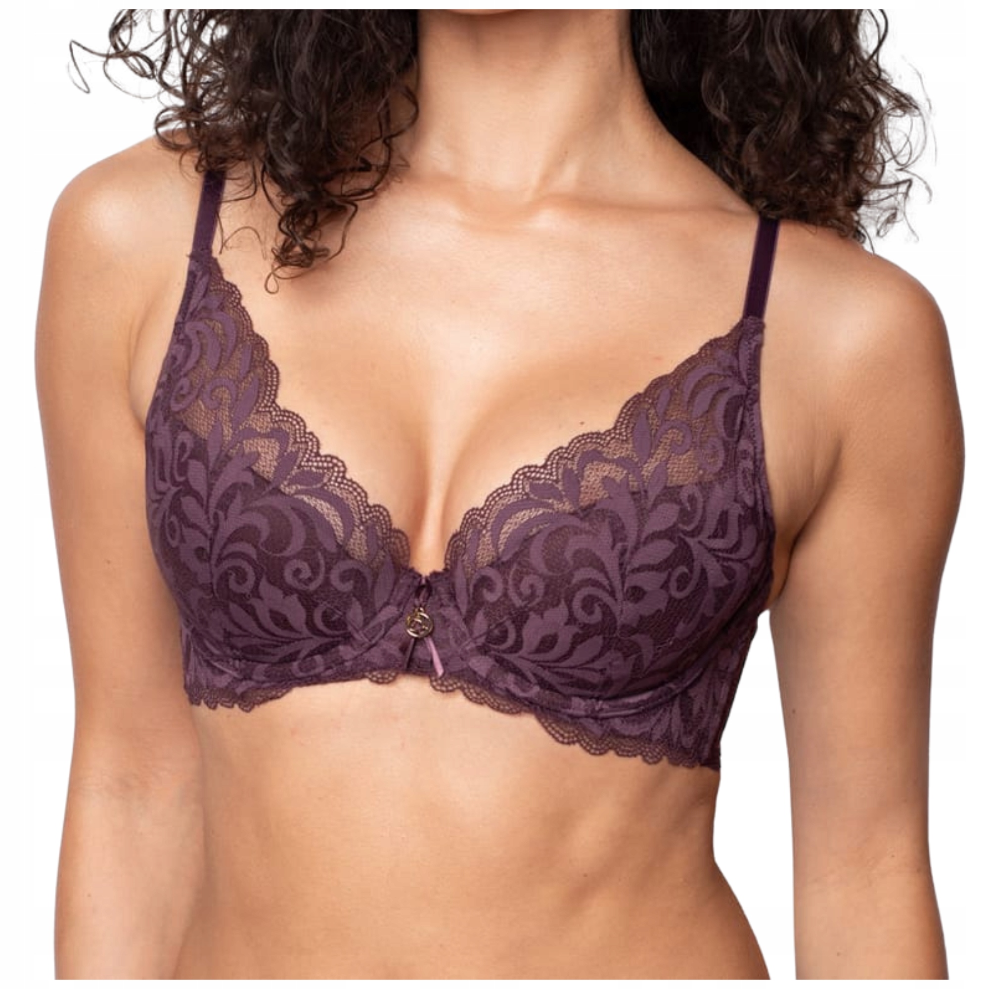 Pushup podprsenka s vložkami, krajková braletka Agio Pocket Up DB-9316 75E