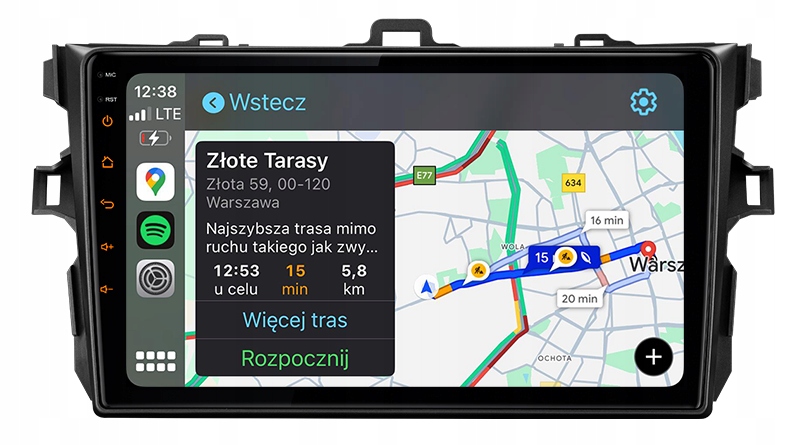 Toyota Corolla E15 2007-2013 Radio Android Carplay Navigace Mapy