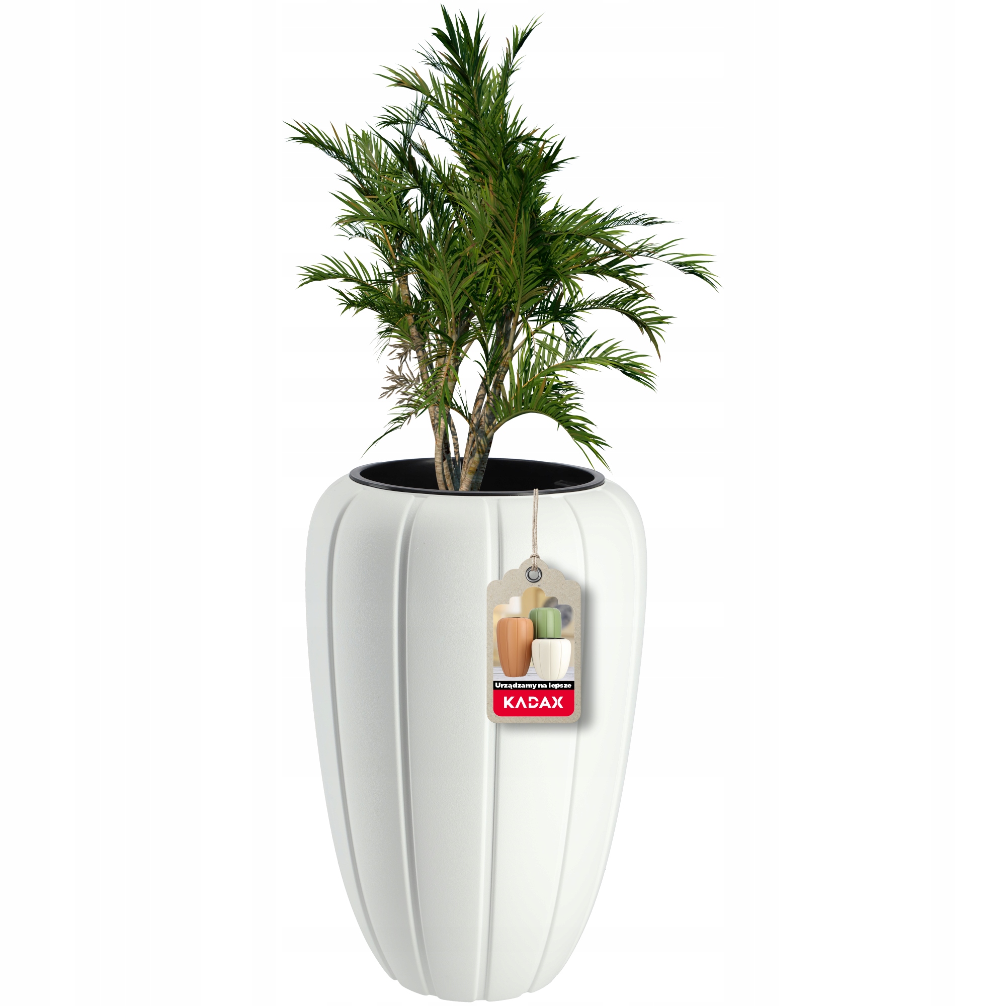 

Donica Doniczka Na Kwiaty + Wkład 3D Biała 60cm