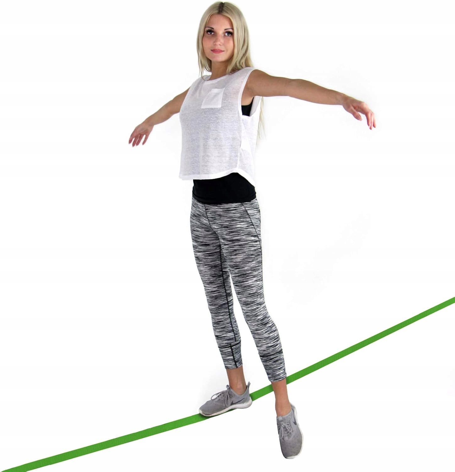ZESTAW DO CHODZENIA PO LINIE SLACKLINE DO ZAWIESZENIA NA DRZEWIE DO OGRODU Marka ALPIDEX