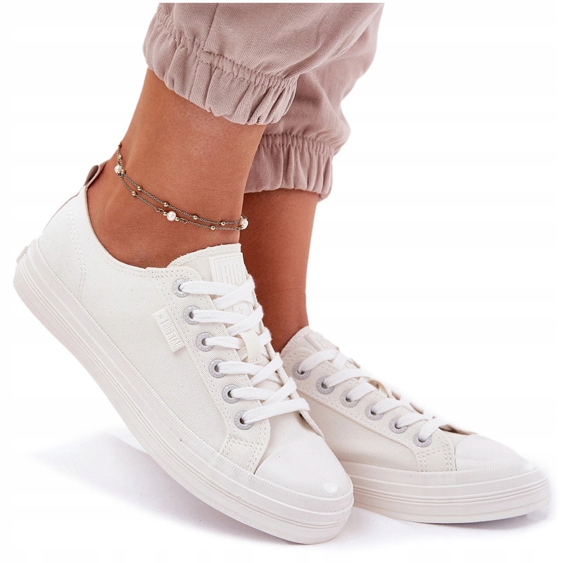 Dámské Nízké Látkové Tenisky Big Star RR274730 Bílé 36