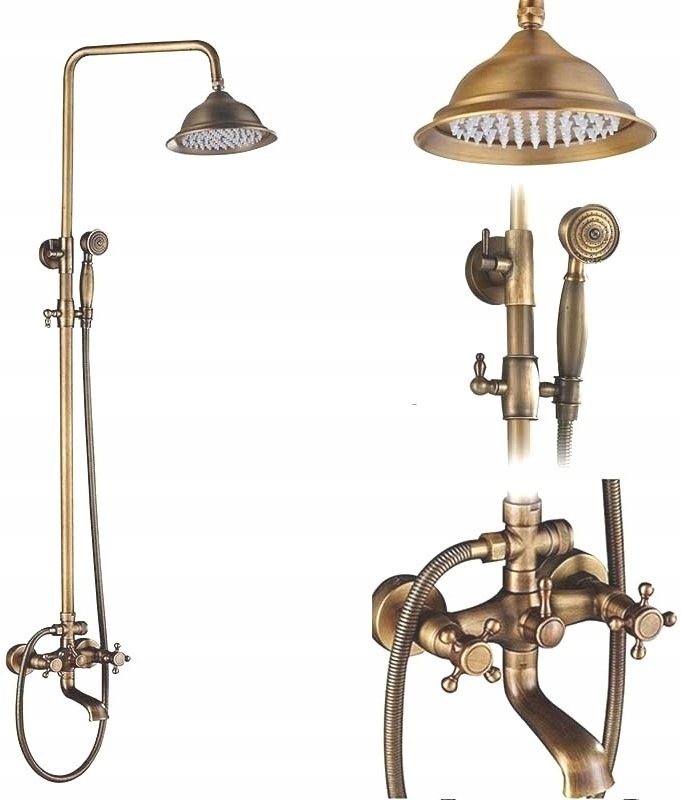 Kúpeľňová batéria do sprchy Old Retro Mosadz