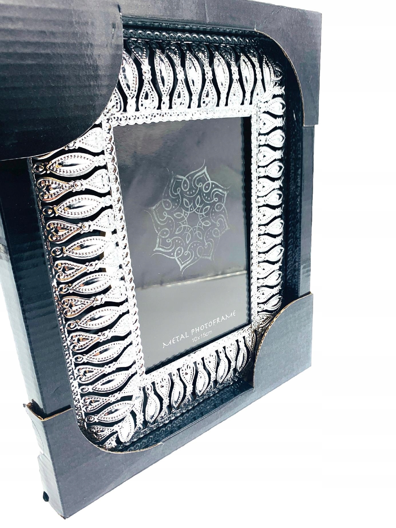 

Ramka Na Zdjęcia Maroko Srebrna Stylowa Grawer