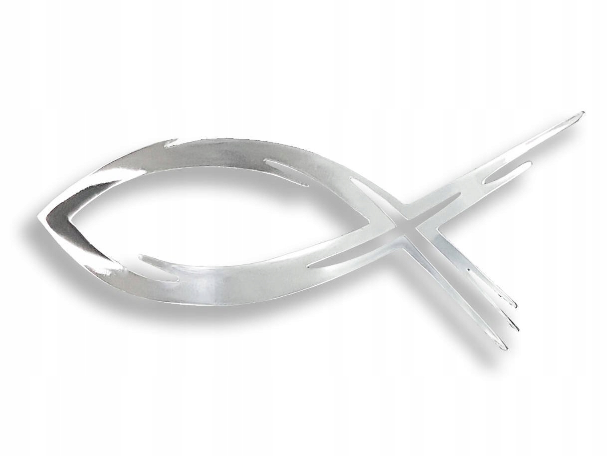 

Naklejka Ryba rybka emblemat chrom srebro połysk