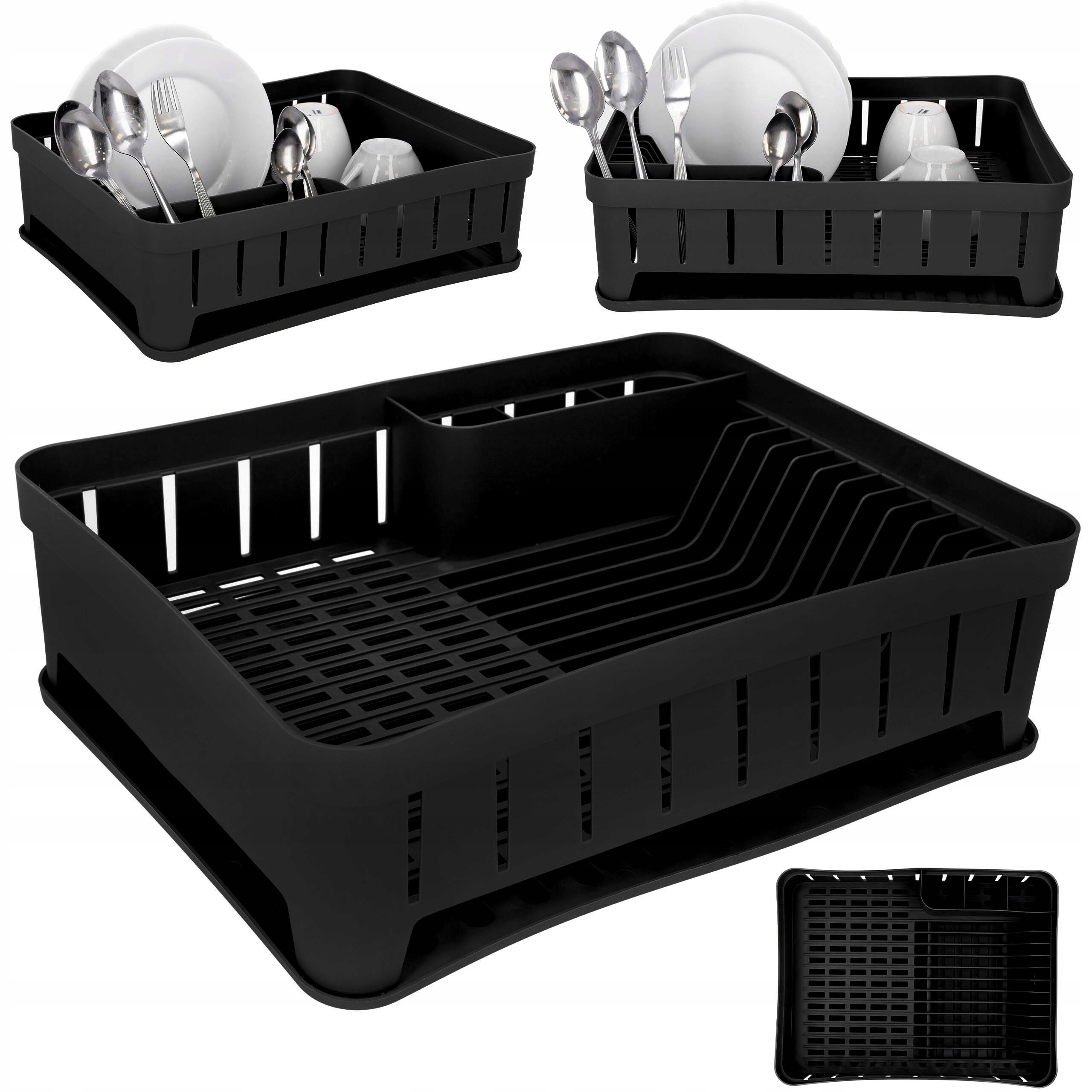 

Suszarka do naczyń czarna stojąca ociekacz loft