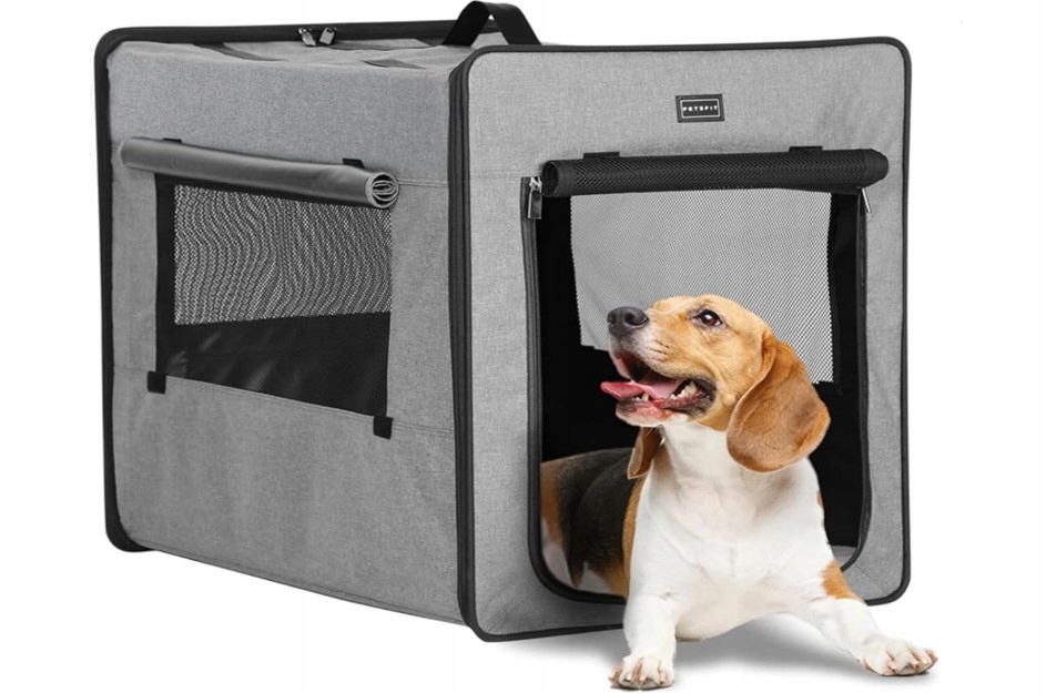 Skládací Přepravka pro psa Petsfit M 61x46x53,5 cm Šedý