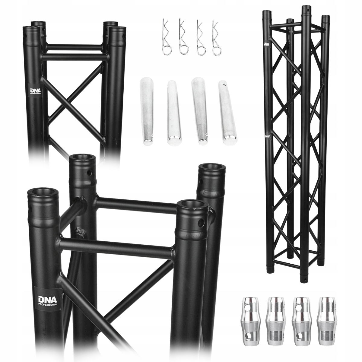 Mřížka scéna traverz osvětlení hliníková čtvercová černá 50x2 1,5 m