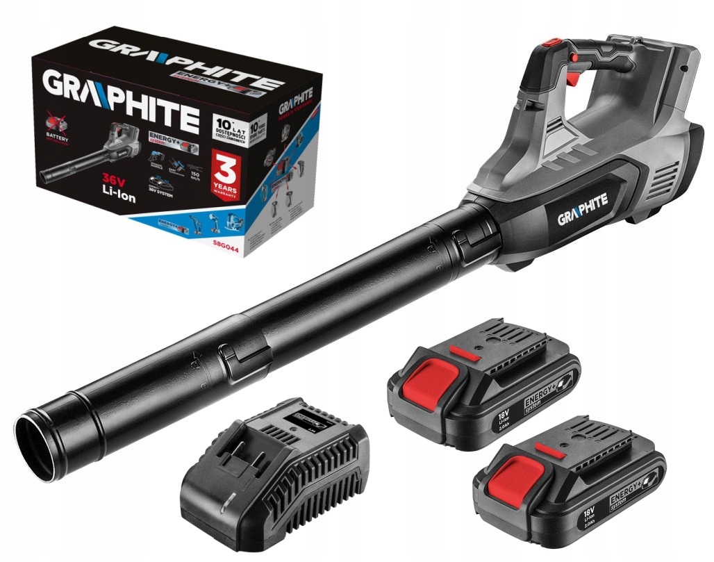 

Graphite Dmuchawa Do Liści Aku. 36V 58G044 2x2Ah